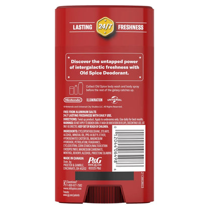 Old Spice x The Super Mario Galaxy Brooklyn Bounce Men's 24/7 Lasting Freshness Aluminum-Free Deodorant - Scent of Smashed Fruit - 3oz