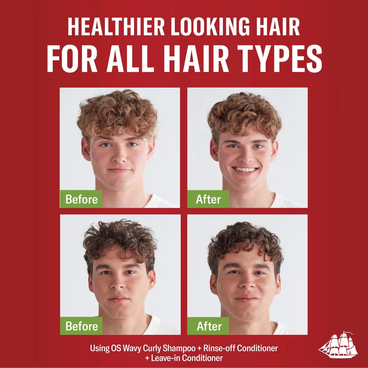 Old Spice Wavy Curly Hair Conditioner with Aloe and Avocado Oil - 8 fl oz: Curl Enhancing, All Hair Types, Contains Aloe and Avocado