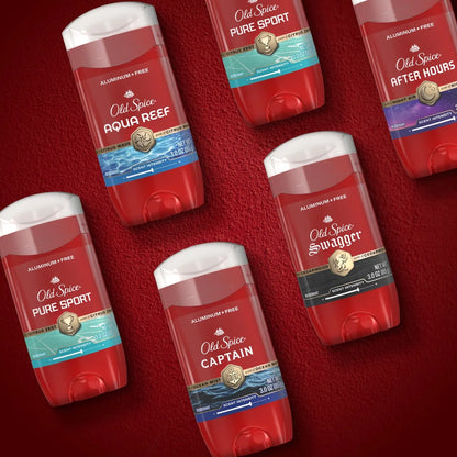 Old Spice Red Zone Aqua Reef Deodorant - 3oz: Invisible Solid, Under Arm Application, Normal Skin, Scented