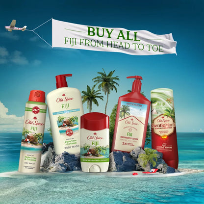 Old Spice Men's Antiperspirant & Deodorant - Fiji with Palm Tree - 2.6oz/3pk: Invisible Solid with Tropical Coconut Scent