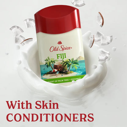 Old Spice Men's Antiperspirant & Deodorant - Fiji with Palm Tree - 2.6oz/3pk: Invisible Solid with Tropical Coconut Scent