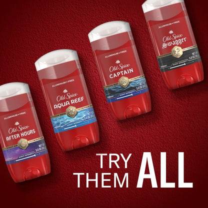 Old Spice Red Zone Aqua Reef Deodorant - 3oz: Invisible Solid, Under Arm Application, Normal Skin, Scented