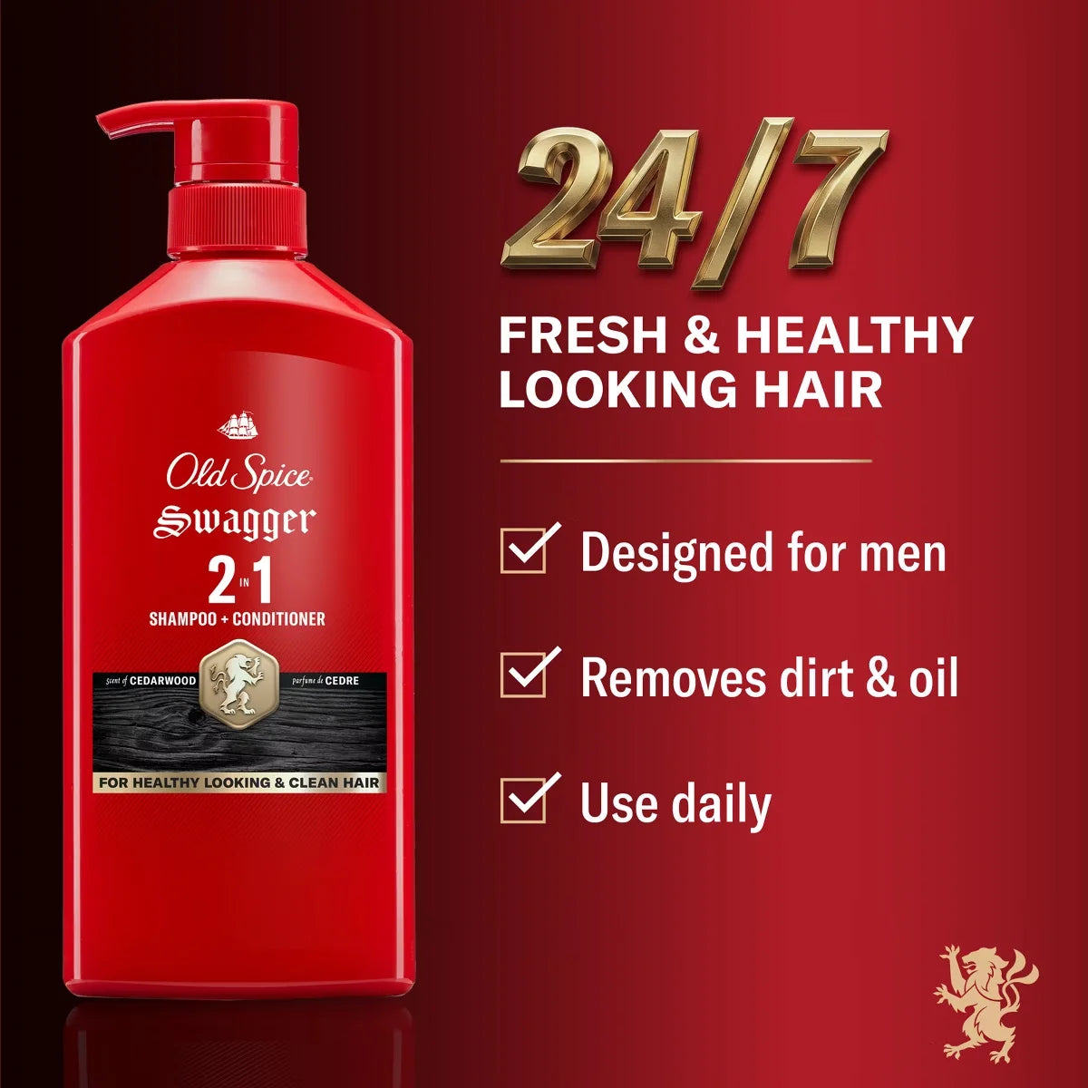 Old Spice Swagger 2-in-1 Men's Shampoo and Conditioner - 21.9 fl oz